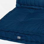 Kit de 3 coussins pour fauteuils Deco Arts, palette Europe 120x80 cm, bleu pétrole, assise épaisse 20 cm, dossier confortable