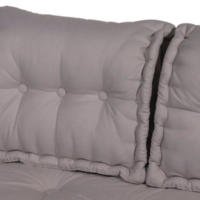 Kit de 3 coussins palette gris galet pour fauteuils et canapés, assise XXL épaisse 20cm, par Deco Arts.
