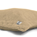 Pouf Intérieur XL - Housse Sherpa (Effet Mouton) Garnissage en flocon de mousse 150x100cm - Beige - Deco-arts.fr