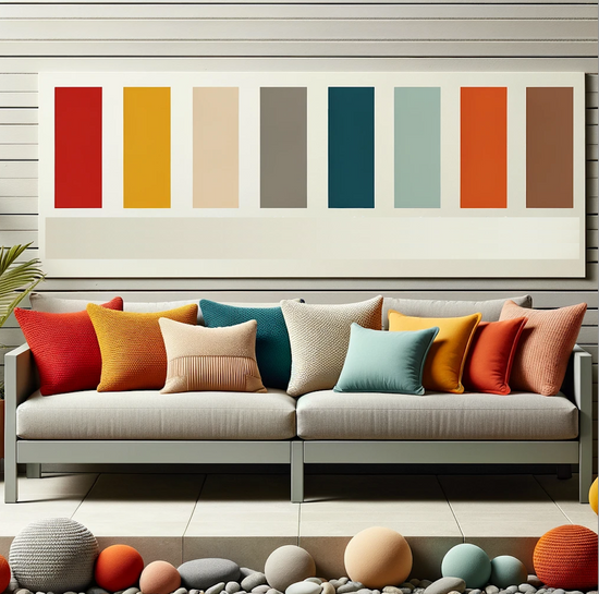 Les Couleurs tendance de l'Été 2024 pour votre déco extérieure : Créez un espace unique avec nos coussins