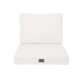 Coussins pour fauteuil effet lin déhoussable 50x50cm blanc cassé - Deco-arts.fr