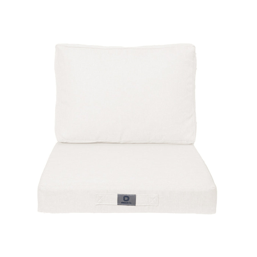 Conjunto de Cojines para Sillón 50x50 Blanco Cassé, funda desenfundable