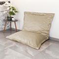 Pouf Coussin Géant XL 150x100 Crème - Velours & Mousse (Luxe & Confort)