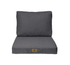 Coussins pour fauteuil effet lin déhoussable 60x60cm gris chiné - Deco-arts.fr