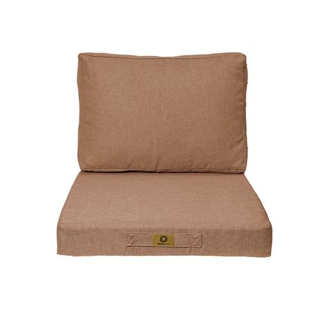Cojines para sillón efecto lino desenfundable 60x60cm terracota