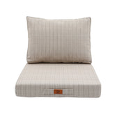 Coussins pour salon de jardin déhoussable 60x60cm Beige chiné noir - Deco-arts.fr
