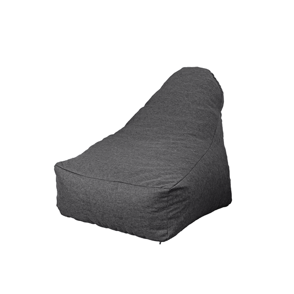 Pouf fauteuil XXL d'intérieur en tissu effet lin - 120x70x90 cm - Gris chiné - Deco-arts.fr