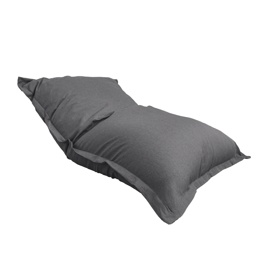 Puf Gigante XXL 190x155 Gris Chiné, relleno de copos de espuma