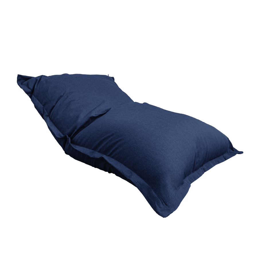 Puf Gigante XXL 190x155 Azul Índigo, relleno de copos de espuma