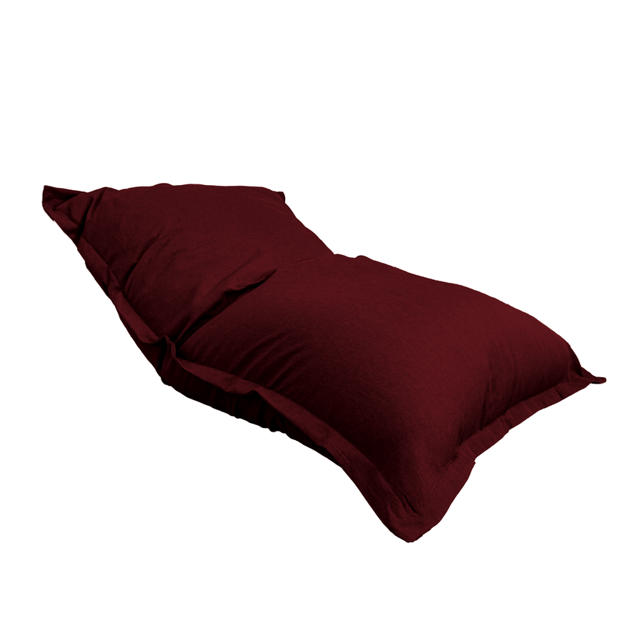 Puf Gigante XXL 190x155 Ciruela, relleno de copos de espuma