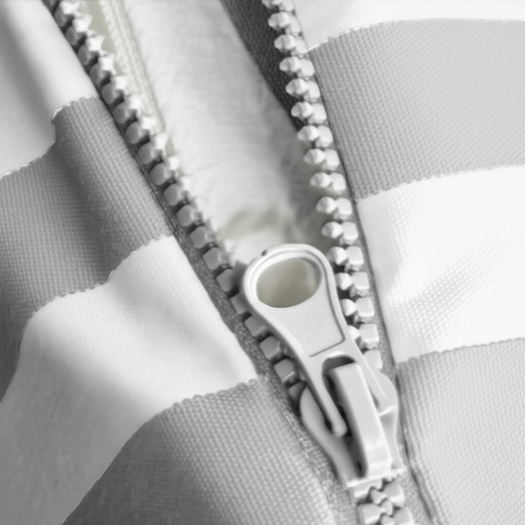 Coussins pour salon de jardin déhoussable 120x60cm - Rayure gris clair - Déco Arts