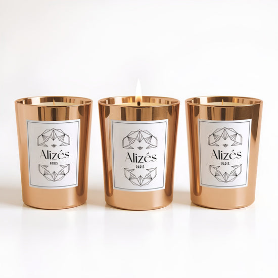 Trio Velas La Tropézienne – 3x180g – Ámbar y Rosa – Alizés