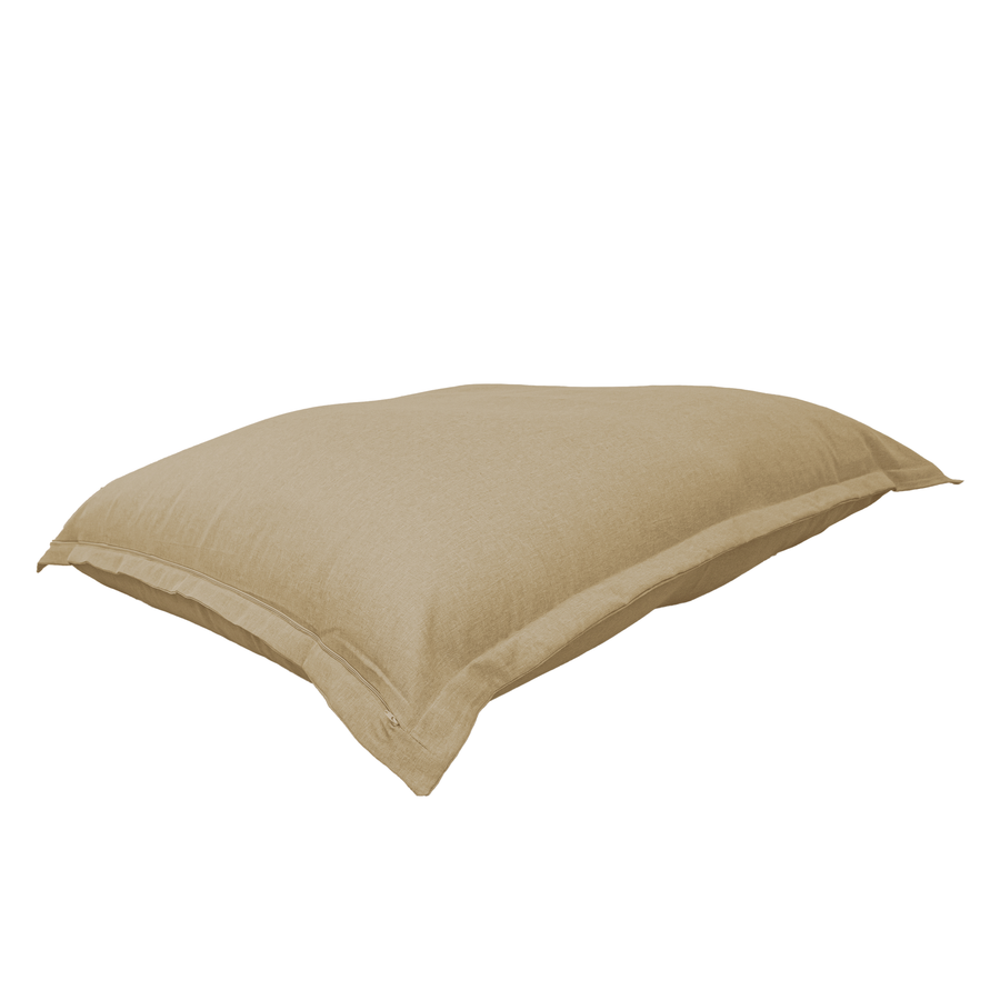 Puf Gigante XXL 190x155 Beige, tejido efecto lino
