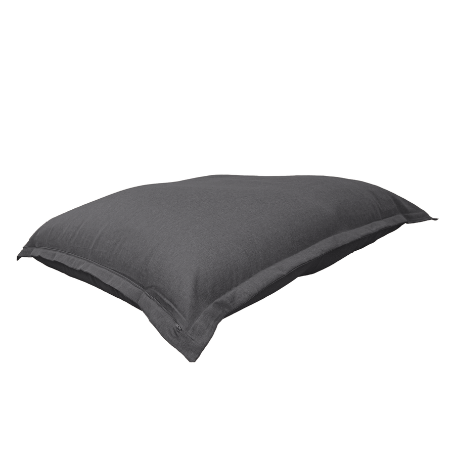 Puf Gigante XXL 190x155 Gris Chiné, tejido efecto lino