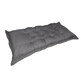 Futon XXL en lin matelas de sol 195x100cm - gris chiné - Deco-arts.fr