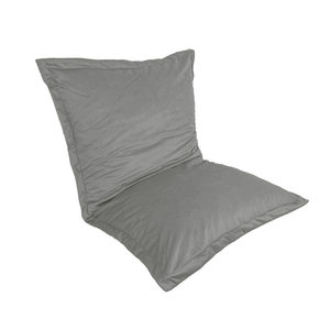 Puf Cojín Gigante XL 150x100 Gris Claro - Terciopelo y Espuma (Lujo y Confort)