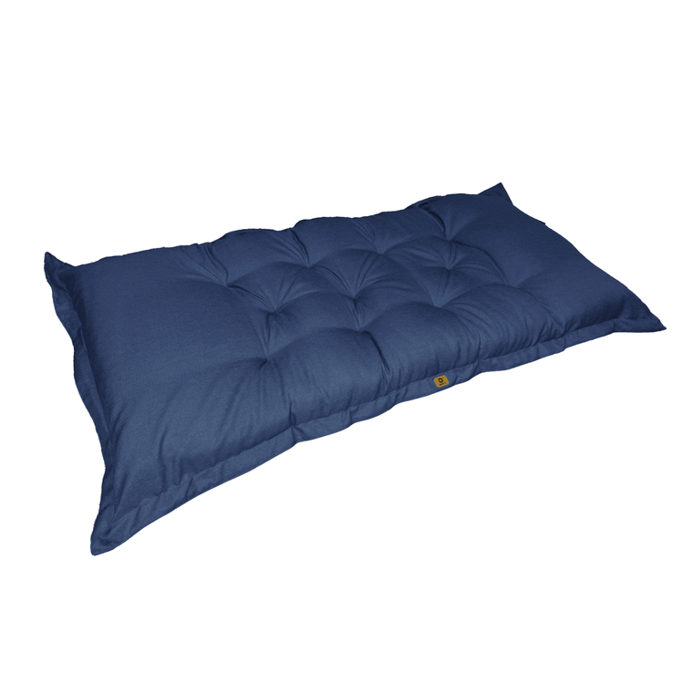 Futon XXL en lin matelas de sol 195x100cm - bleu indigo - Deco-arts.fr