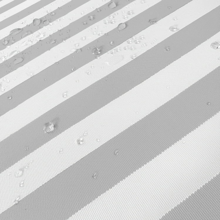 Coussins pour salon de jardin déhoussable 100x50cm - Rayure gris clair - Déco Arts