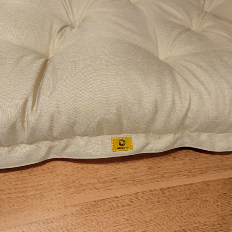 Futon XXL en lin matelas de sol 195x100cm - beige - Deco-arts.fr