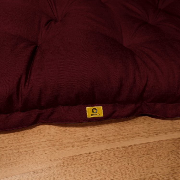 Futon XXL en lin matelas de sol 195x100cm - prune - Deco-arts.fr