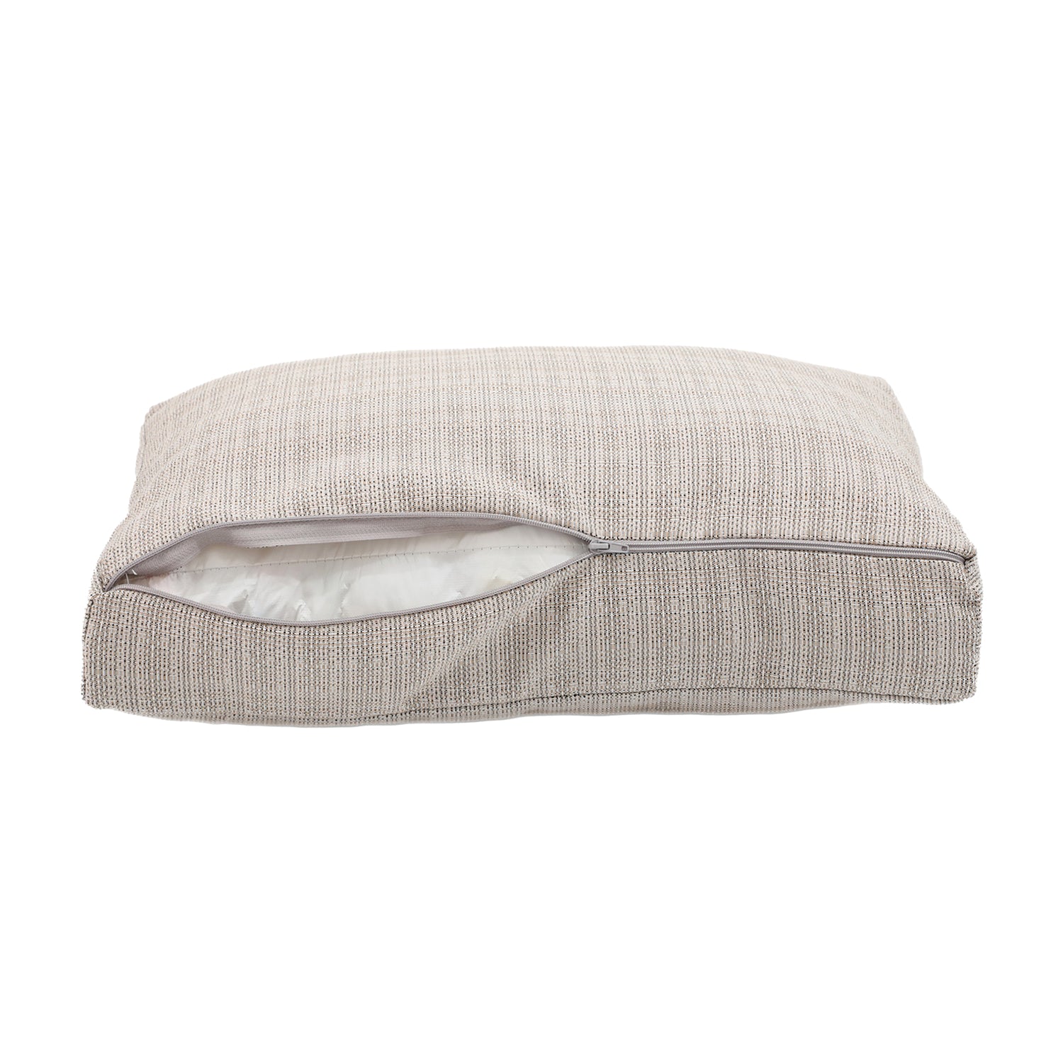 Coussins pour salon de jardin déhoussable 60x60cm Beige chiné noir - Deco-arts.fr