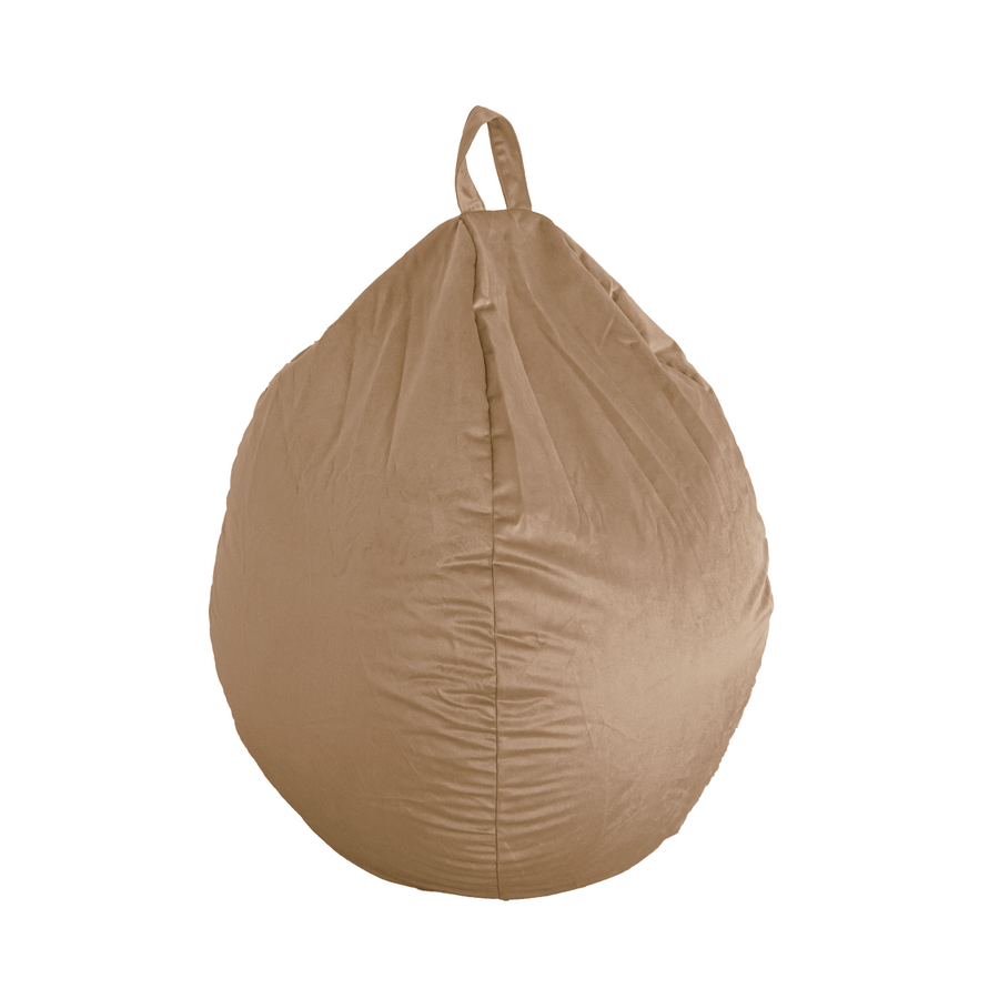 Pouf poire XL d'intérieur en tissu velours, tejido de terciopelo