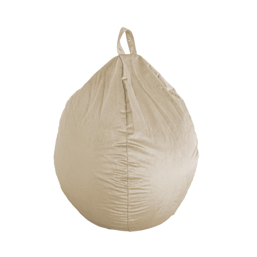 Pouf poire XL d'intérieur en tissu velours, tejido de terciopelo