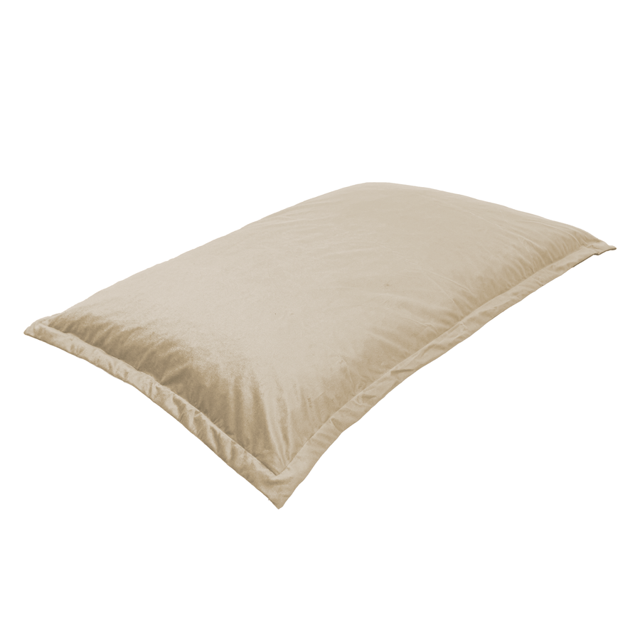 Puf Cojín Gigante XL 150x100 Crema, relleno de copos de espuma