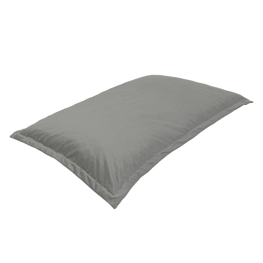 Puf Cojín Gigante XL 150x100 Gris Claro, relleno de copos de espuma