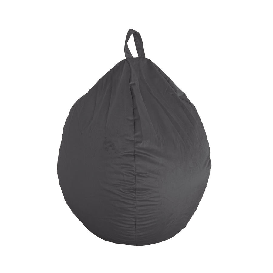 Pouf poire XL d'intérieur en tissu velours, tejido de terciopelo