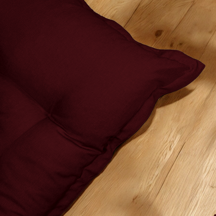 Futon XXL en lin matelas de sol 195x100cm - prune - Deco-arts.fr