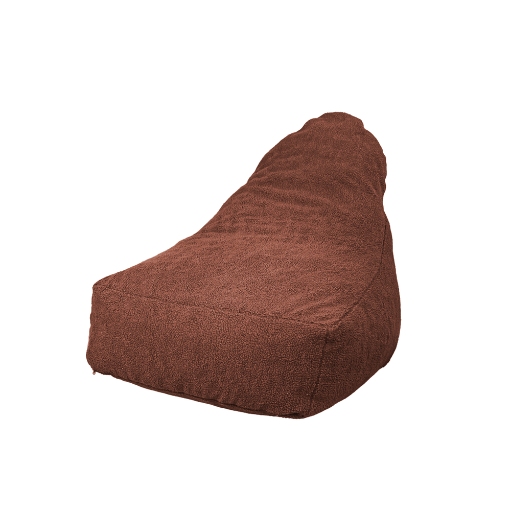 Sillón Puf XXL 120x90 Terracota, tejido sherpa