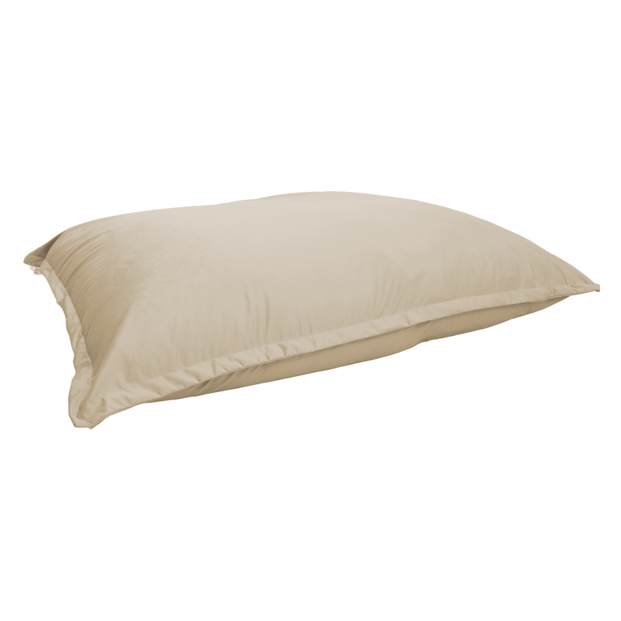Puf Gigante XXL 190x155 Crema, tejido de terciopelo