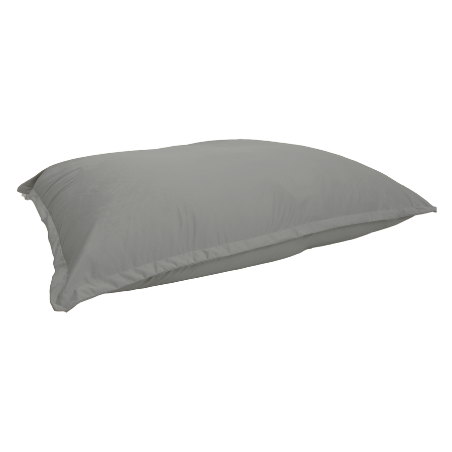 Puf Gigante XXL 190x155 Gris Claro, tejido de terciopelo