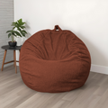 Puf Pera Gigante XXL 120x150 Terracota - Tejido Sherpa y Espuma (Cocon Ultime)