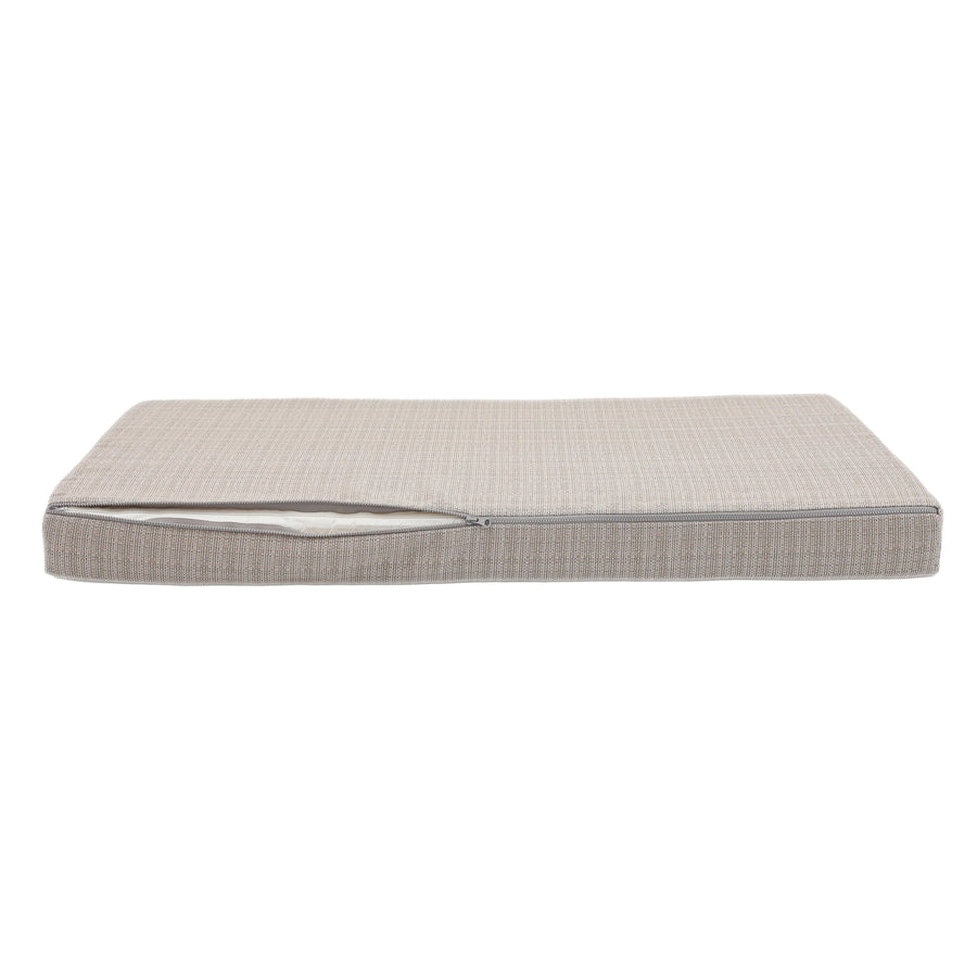 Ensemble Coussins Salon Jardin 120x60 Beige Chiné Noir, certifié OEKO-TEX