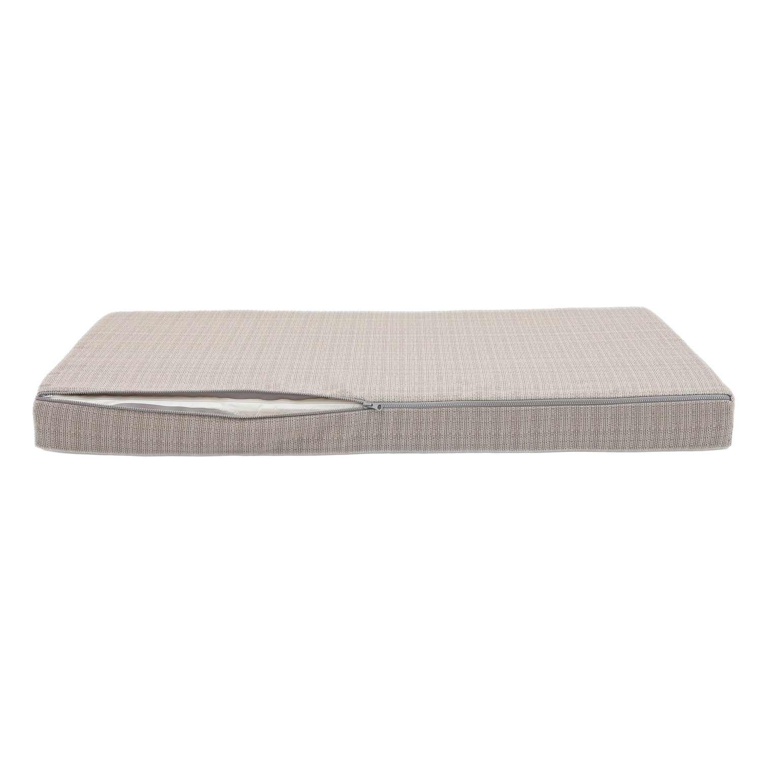 Coussins pour salon de jardin déhoussable 120x60cm Beige chiné noir - Deco-arts.fr
