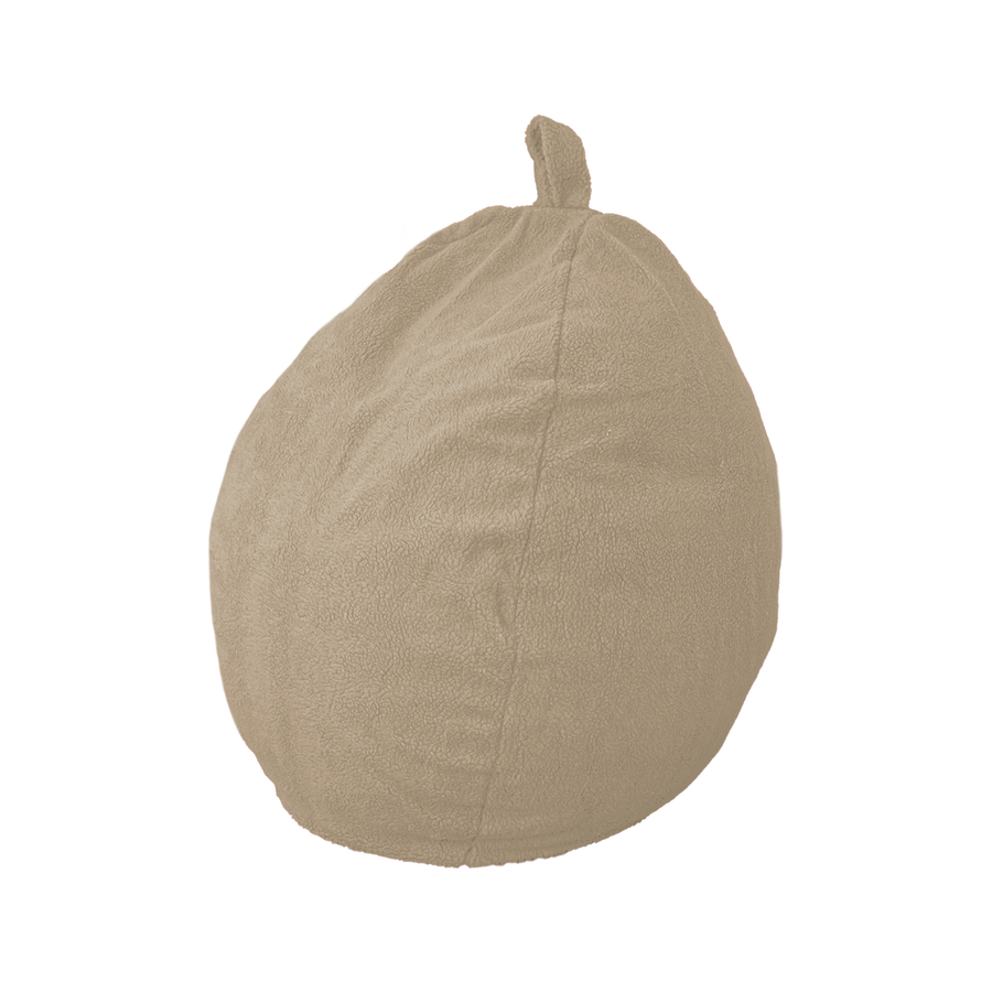 Pouf poire XL d'intérieur en tissu sherpa, tejido sherpa