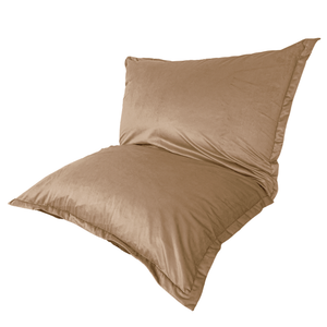 Puf Gigante XXL 190x155 Beige - Terciopelo y Espuma (Sofá de Suelo Prestige)