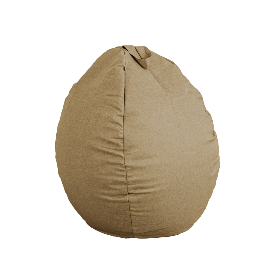 Pouf poire XL d'intérieur en tissu effet lin, tejido efecto lino
