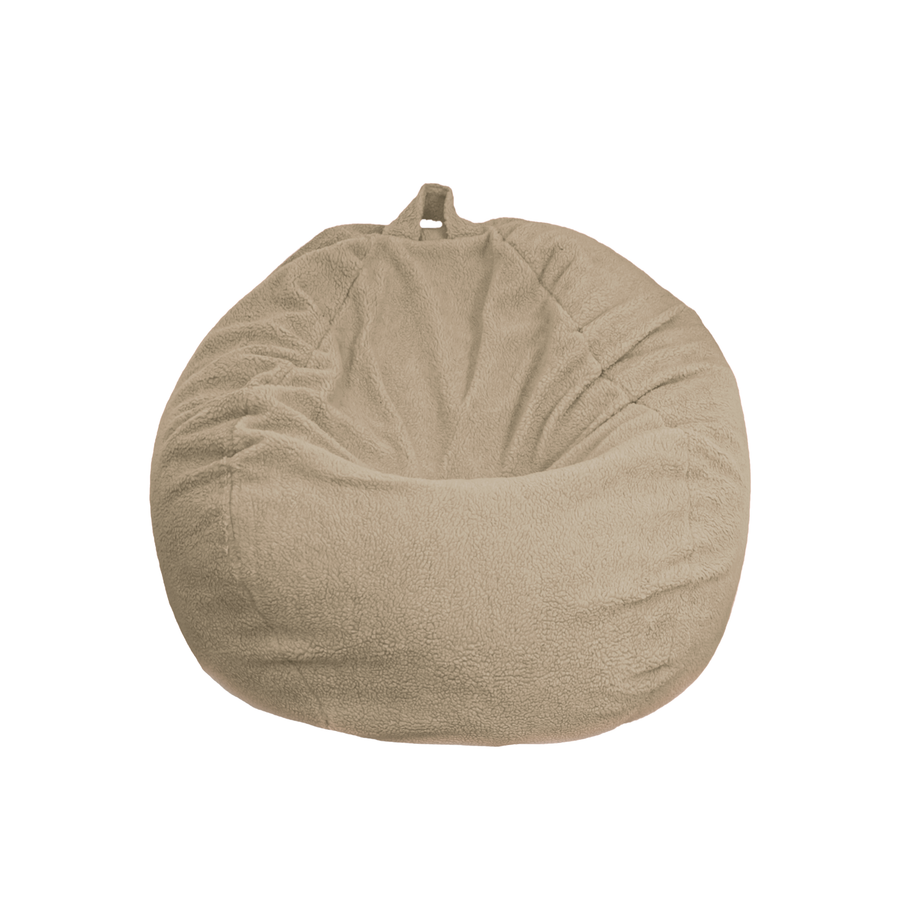 Puf Pera Gigante XXL 120x150 Beige, relleno de copos de espuma