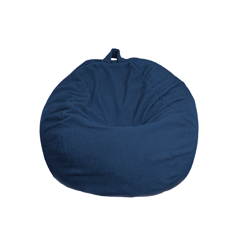Puf Pera Gigante XXL 120x150 Azul Petróleo, relleno de copos de espuma