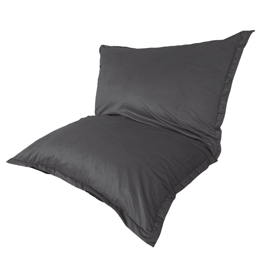 Puf Gigante XXL 190x155 Gris Oscuro, funda desenfundable
