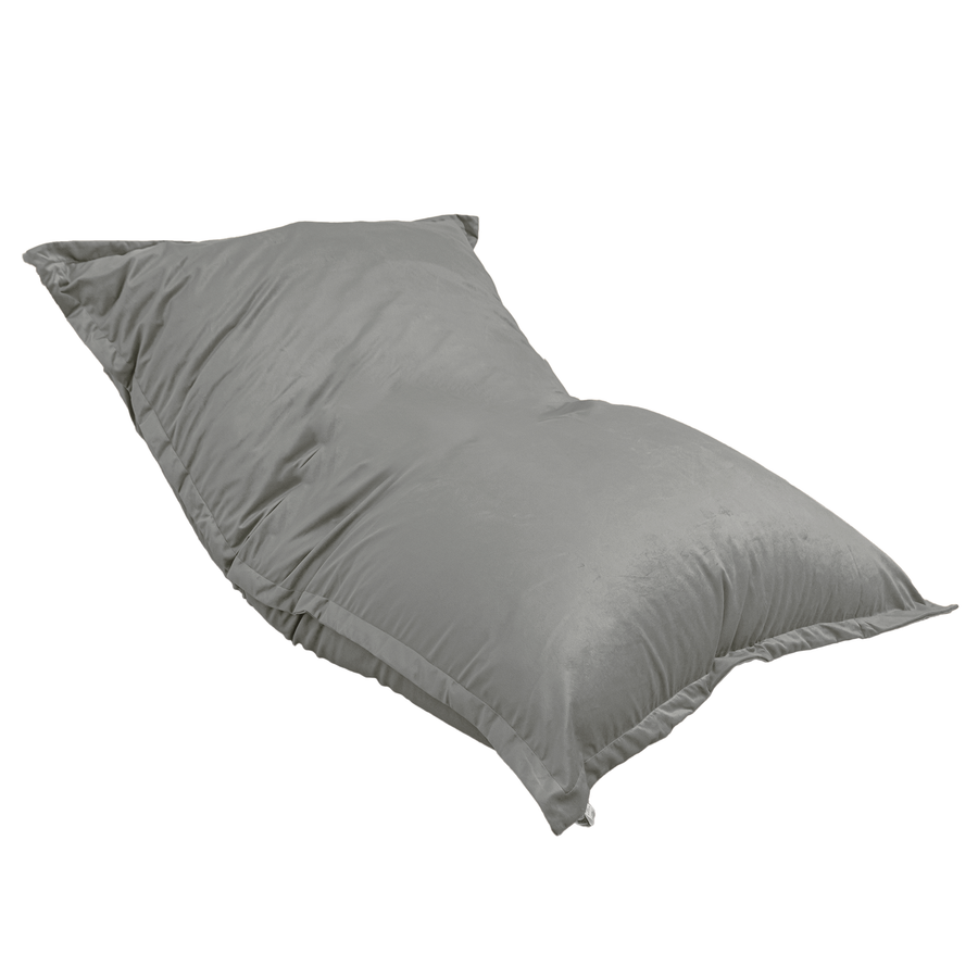 Puf Gigante XXL 190x155 Gris Claro, relleno de copos de espuma