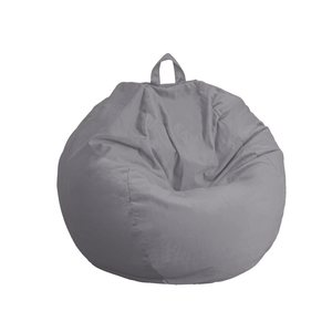 Puf Pera Gigante XXL 120x150 Gris Claro - Terciopelo y Espuma (Gran Lujo y Confort)