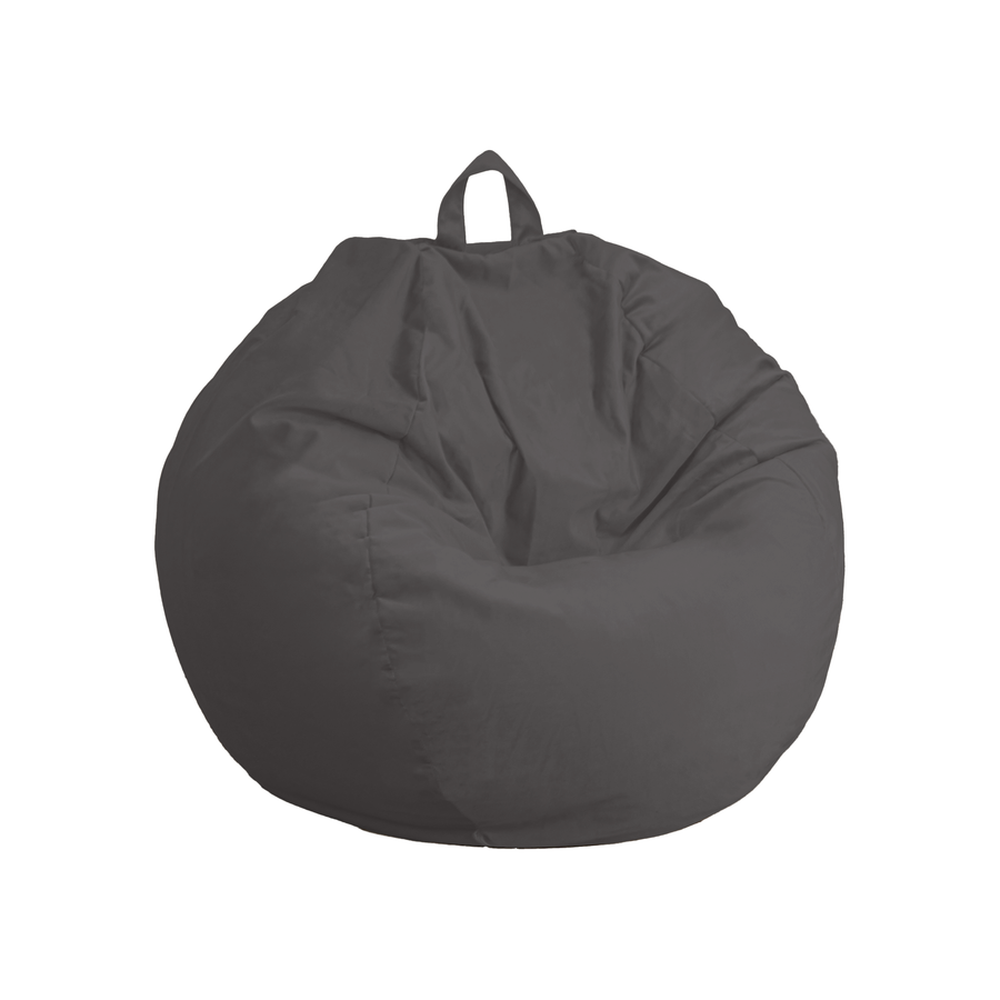 Puf Pera Gigante XXL 120x150 Gris Oscuro, relleno de copos de espuma