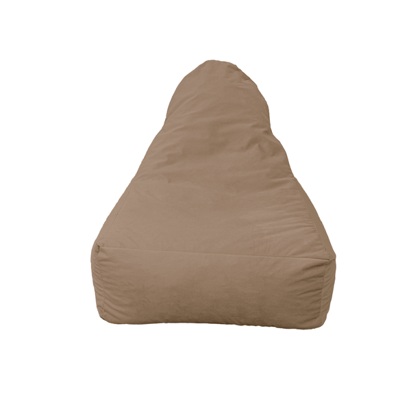 Pouf fauteuil XXL d'intérieur en tissu velours - 120x70x90 cm - Beige - Deco-arts.fr