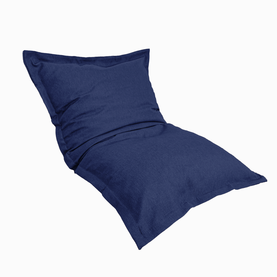 Puf Cojín Gigante XL 150x100 Azul Índigo, funda desenfundable