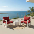 Ensemble Coussins Salon Jardin 60x60 Rouge Bordeaux - Assise + Dossier (Premium 270g)
