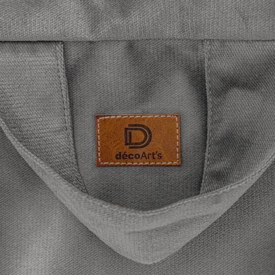 Pouf poire XL d'intérieur en tissu velours - 110x120 cm - Gris clair - Deco-arts.fr